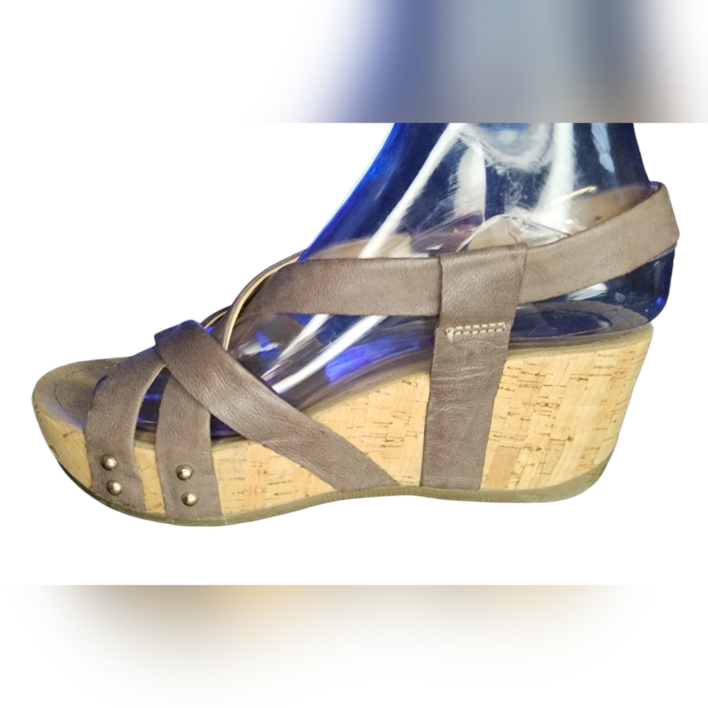 Formentera Cross Straps Wedge Sandals, Womens 38 EU (7-7.5 US) - Picture 6 of 11